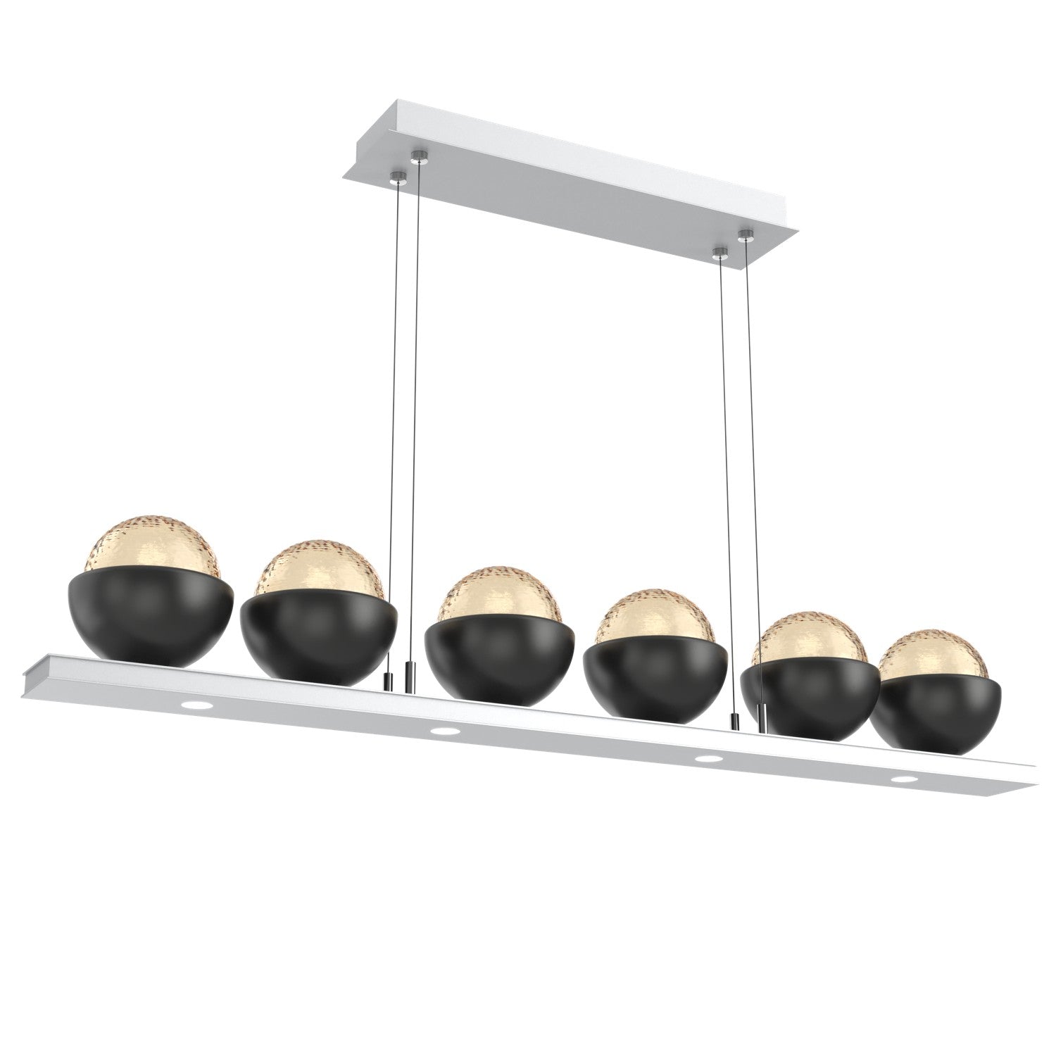 Hammerton Studio - PLB0093-0B-CS-A-CA1-L1-MB - LED Linear Suspension - Cabochon - Classic Silver