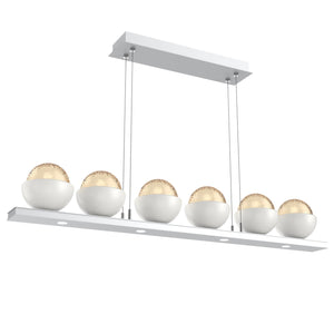 Hammerton Studio - PLB0093-0B-CS-A-CA1-L1-WI - LED Linear Suspension - Cabochon - Classic Silver
