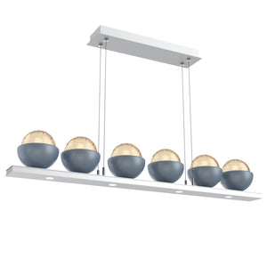 Hammerton Studio - PLB0093-0B-CS-A-CA1-L3-BU - LED Linear Suspension - Cabochon - Classic Silver