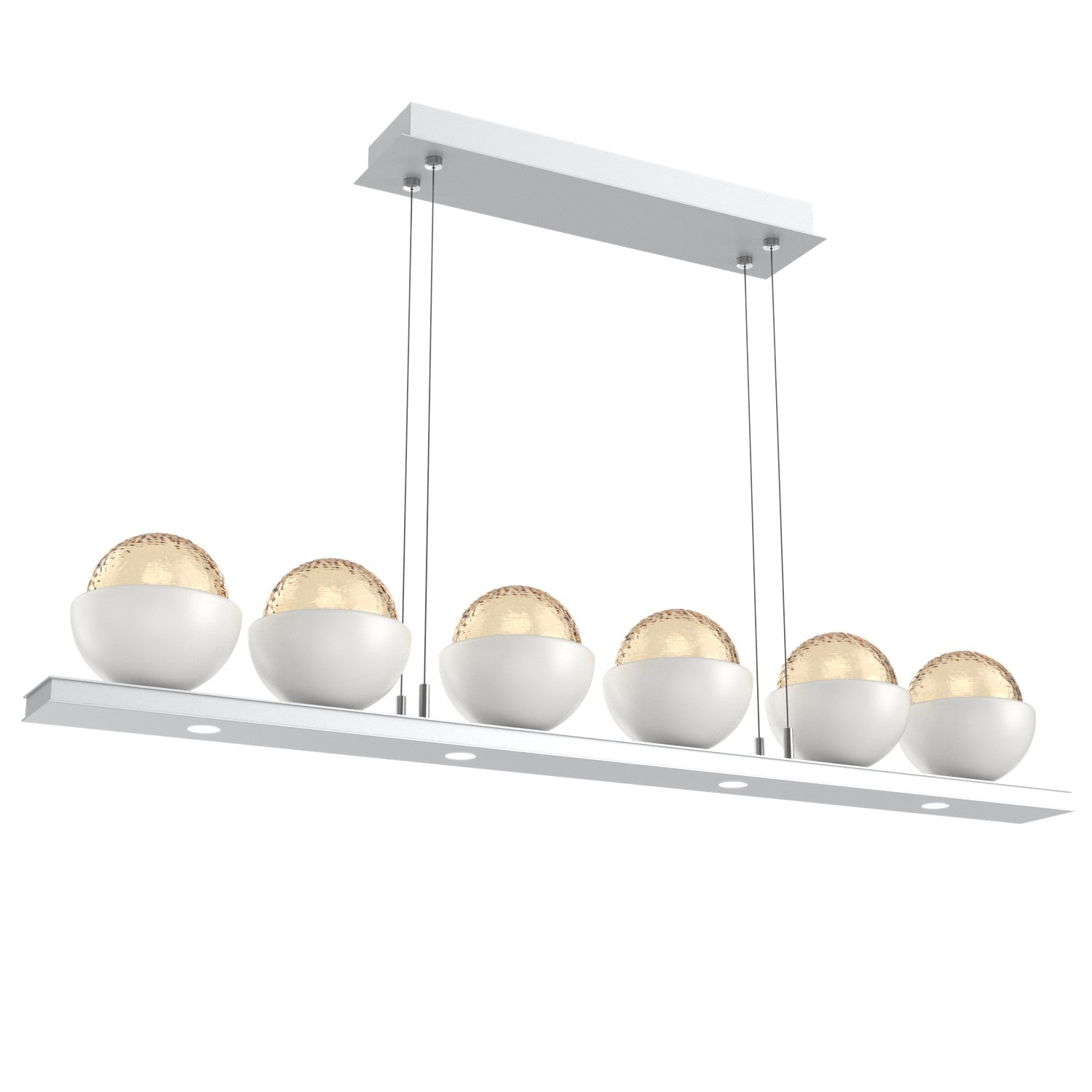 Hammerton Studio - PLB0093-0B-CS-A-CA1-L3-WI - LED Linear Suspension - Cabochon - Classic Silver
