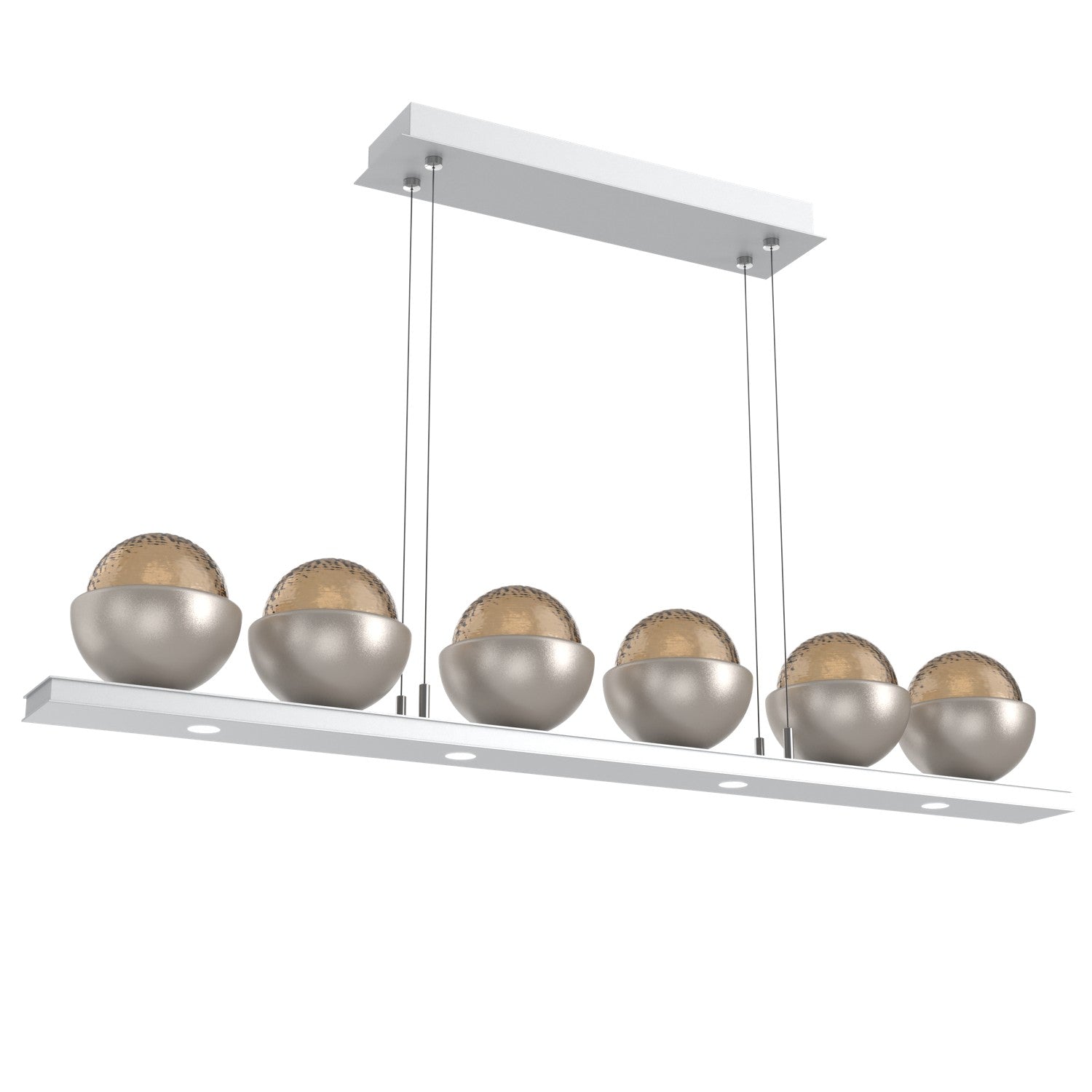 Hammerton Studio - PLB0093-0B-CS-B-CA1-L1-BS - LED Linear Suspension - Cabochon - Classic Silver