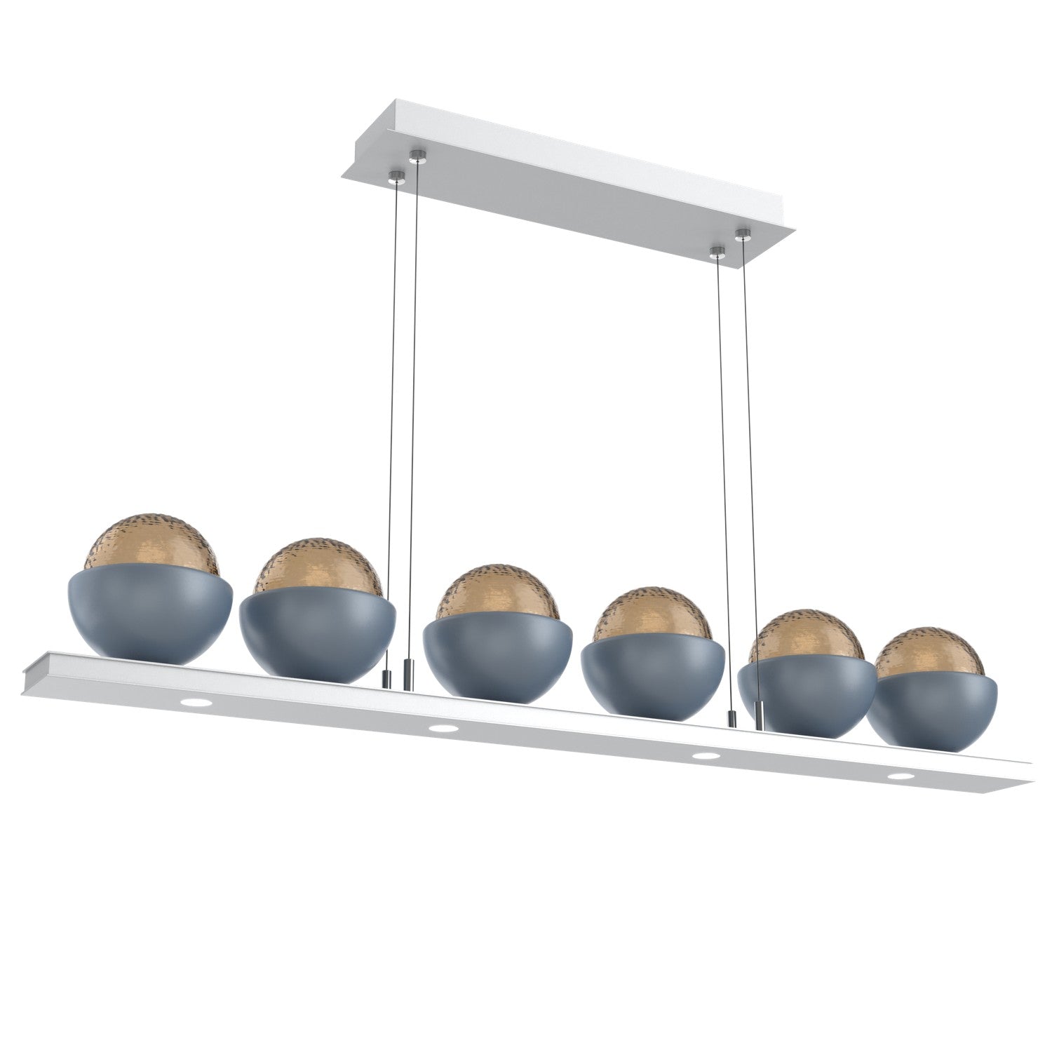 Hammerton Studio - PLB0093-0B-CS-B-CA1-L1-BU - LED Linear Suspension - Cabochon - Classic Silver