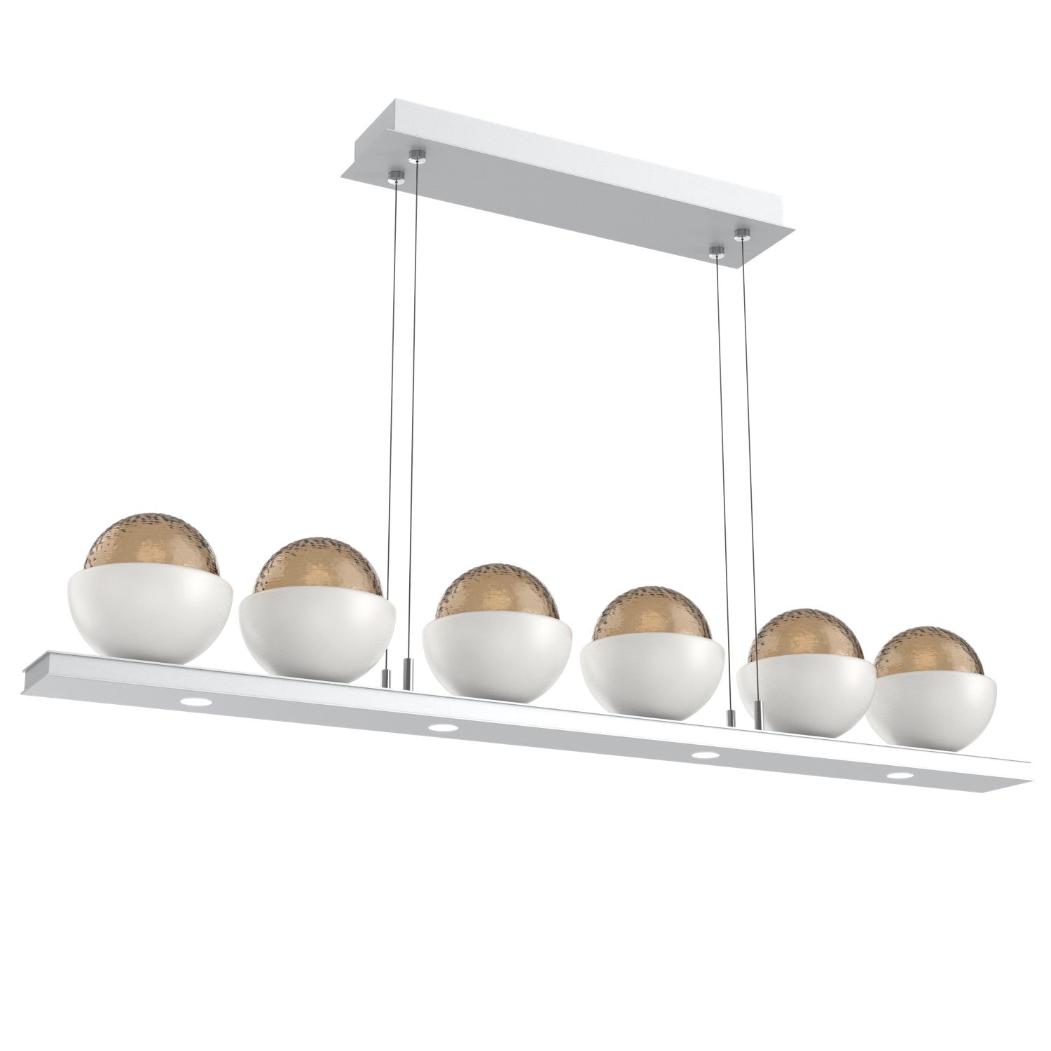 Hammerton Studio - PLB0093-0B-CS-B-CA1-L1-WI - LED Linear Suspension - Cabochon - Classic Silver