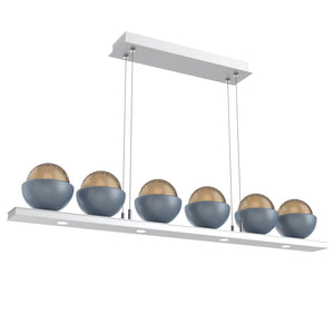 Hammerton Studio - PLB0093-0B-CS-B-CA1-L3-BU - LED Linear Suspension - Cabochon - Classic Silver