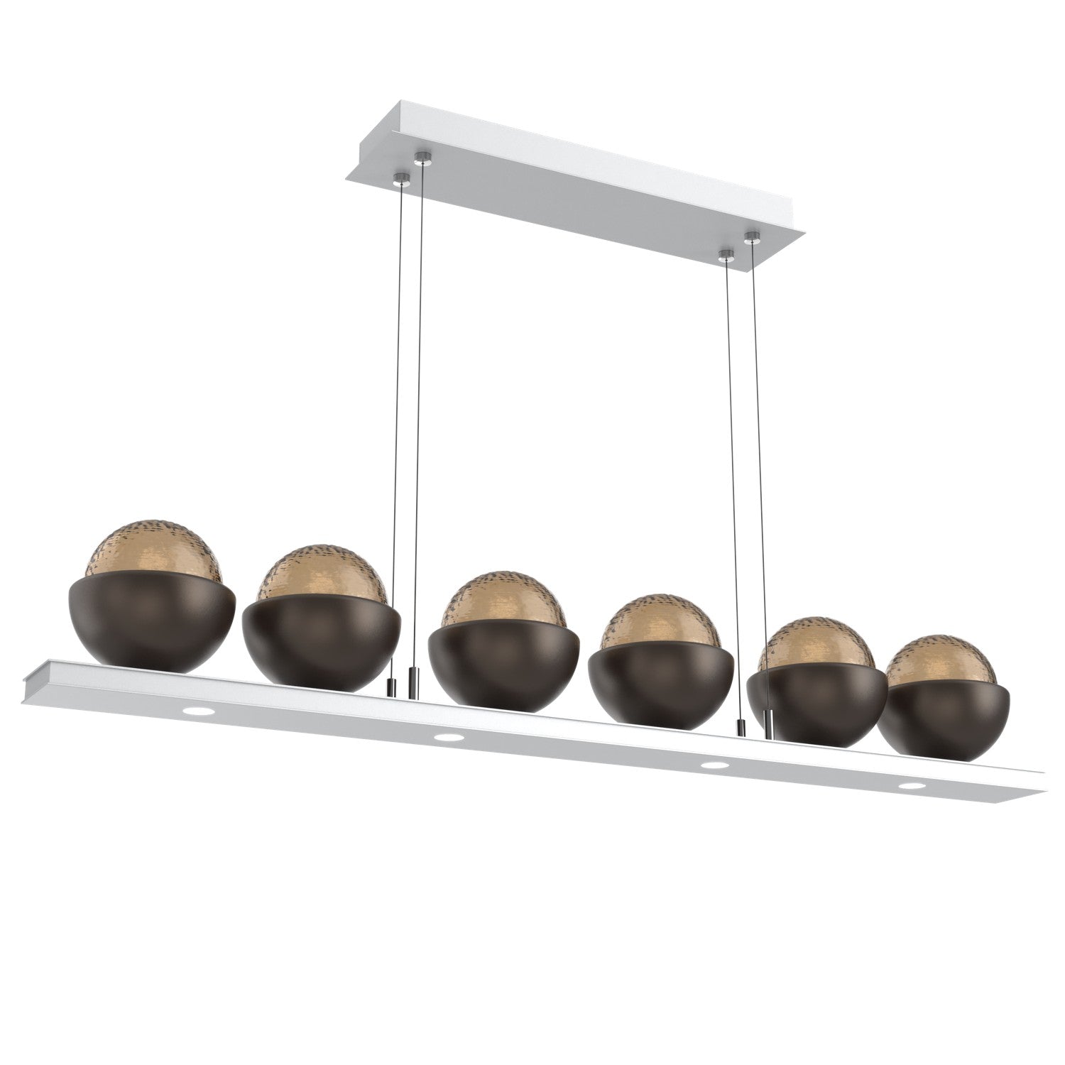 Hammerton Studio - PLB0093-0B-CS-B-CA1-L3-FB - LED Linear Suspension - Cabochon - Classic Silver