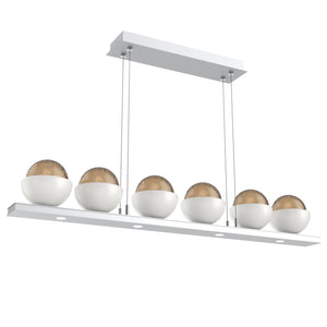 Hammerton Studio - PLB0093-0B-CS-B-CA1-L3-WI - LED Linear Suspension - Cabochon - Classic Silver