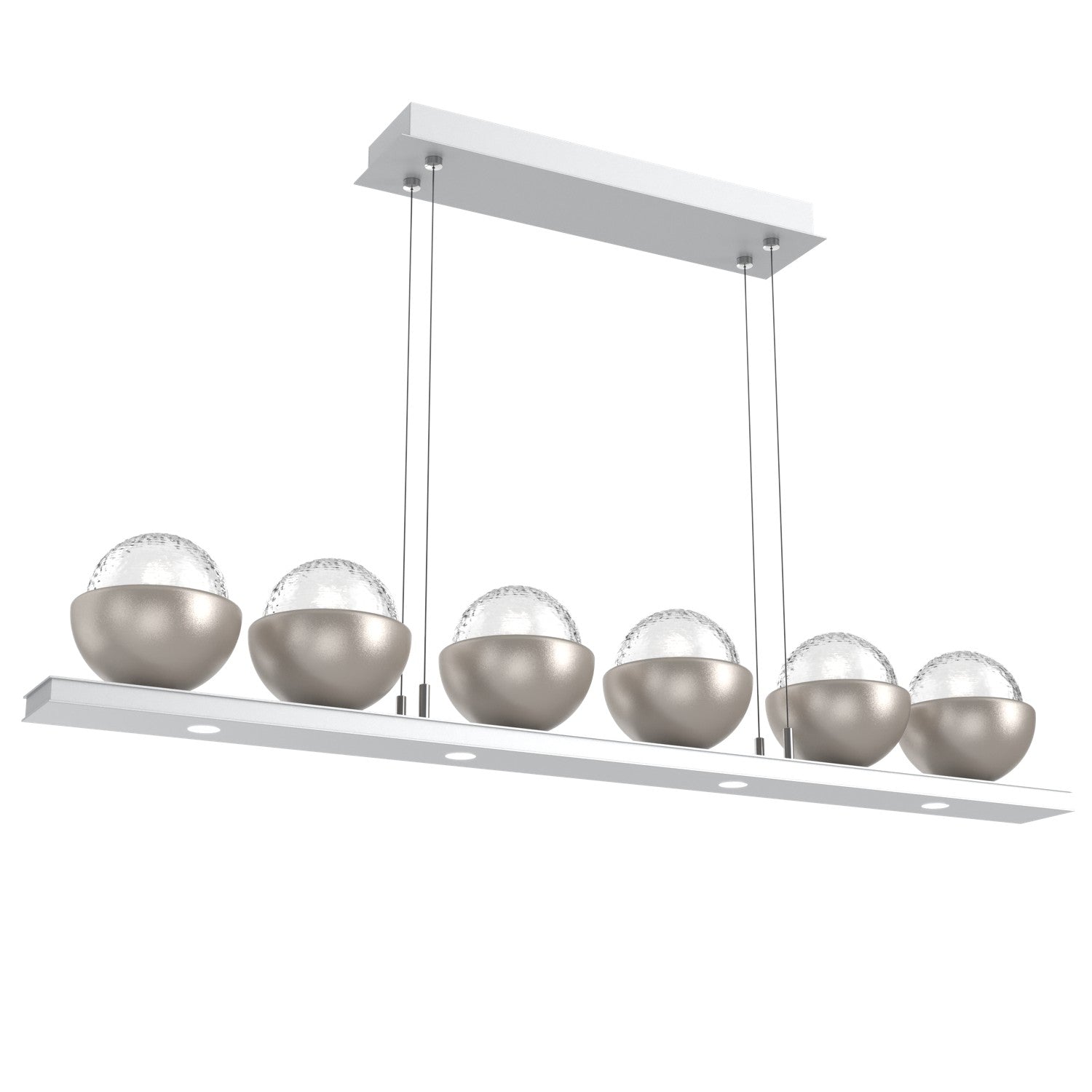 Hammerton Studio - PLB0093-0B-CS-C-CA1-L1-BS - LED Linear Suspension - Cabochon - Classic Silver