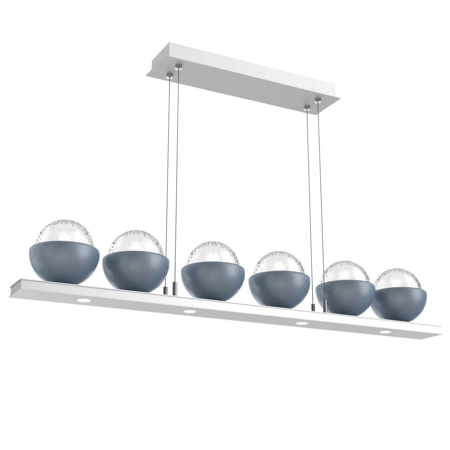 Hammerton Studio - PLB0093-0B-CS-C-CA1-L1-BU - LED Linear Suspension - Cabochon - Classic Silver