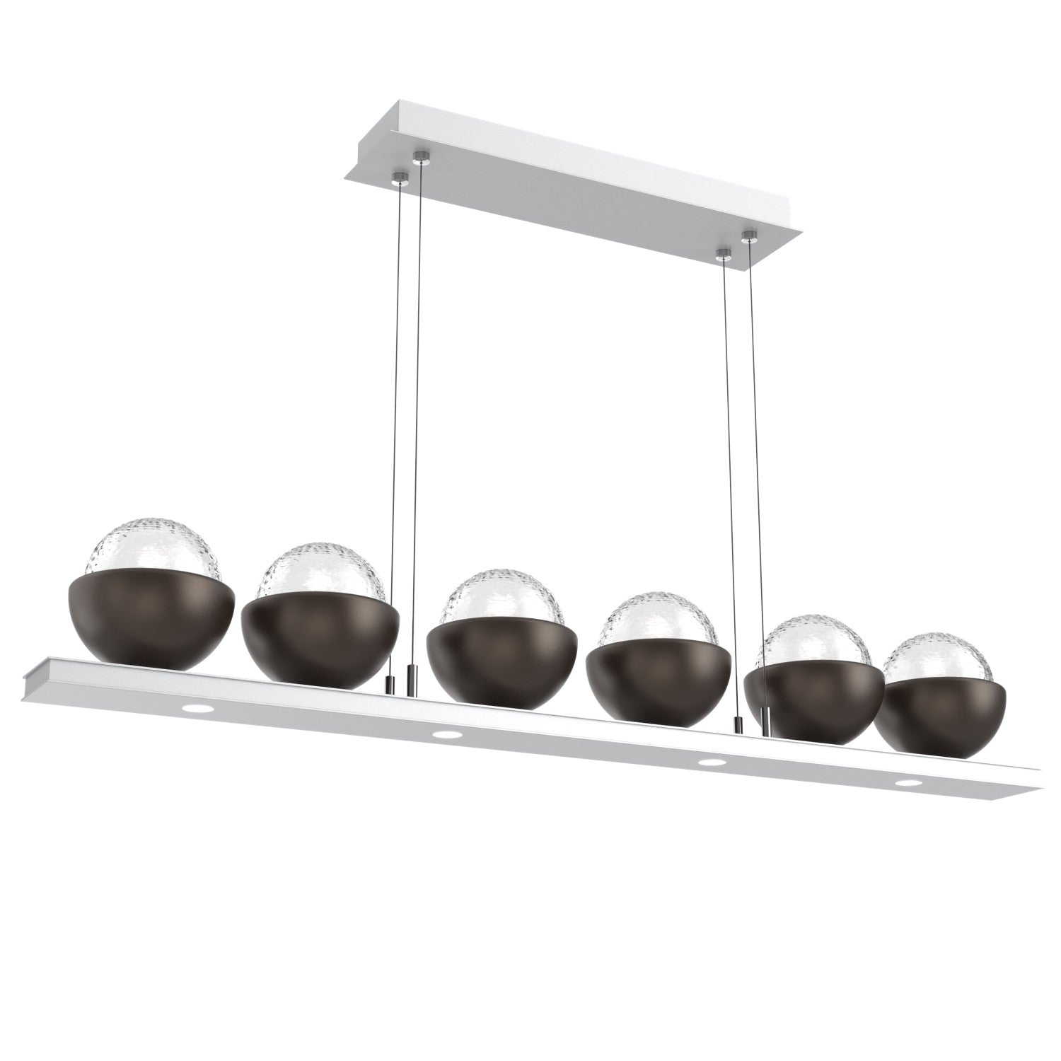 Hammerton Studio - PLB0093-0B-CS-C-CA1-L1-FB - LED Linear Suspension - Cabochon - Classic Silver