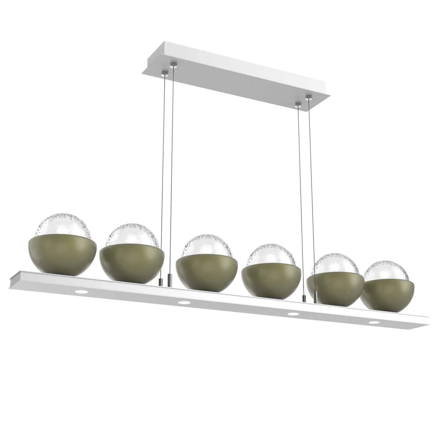 Hammerton Studio - PLB0093-0B-CS-C-CA1-L1-GE - LED Linear Suspension - Cabochon - Classic Silver