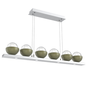 Hammerton Studio - PLB0093-0B-CS-C-CA1-L1-GE - LED Linear Suspension - Cabochon - Classic Silver