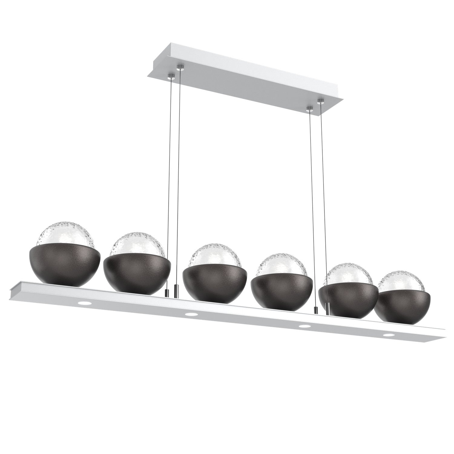 Hammerton Studio - PLB0093-0B-CS-C-CA1-L1-GP - LED Linear Suspension - Cabochon - Classic Silver