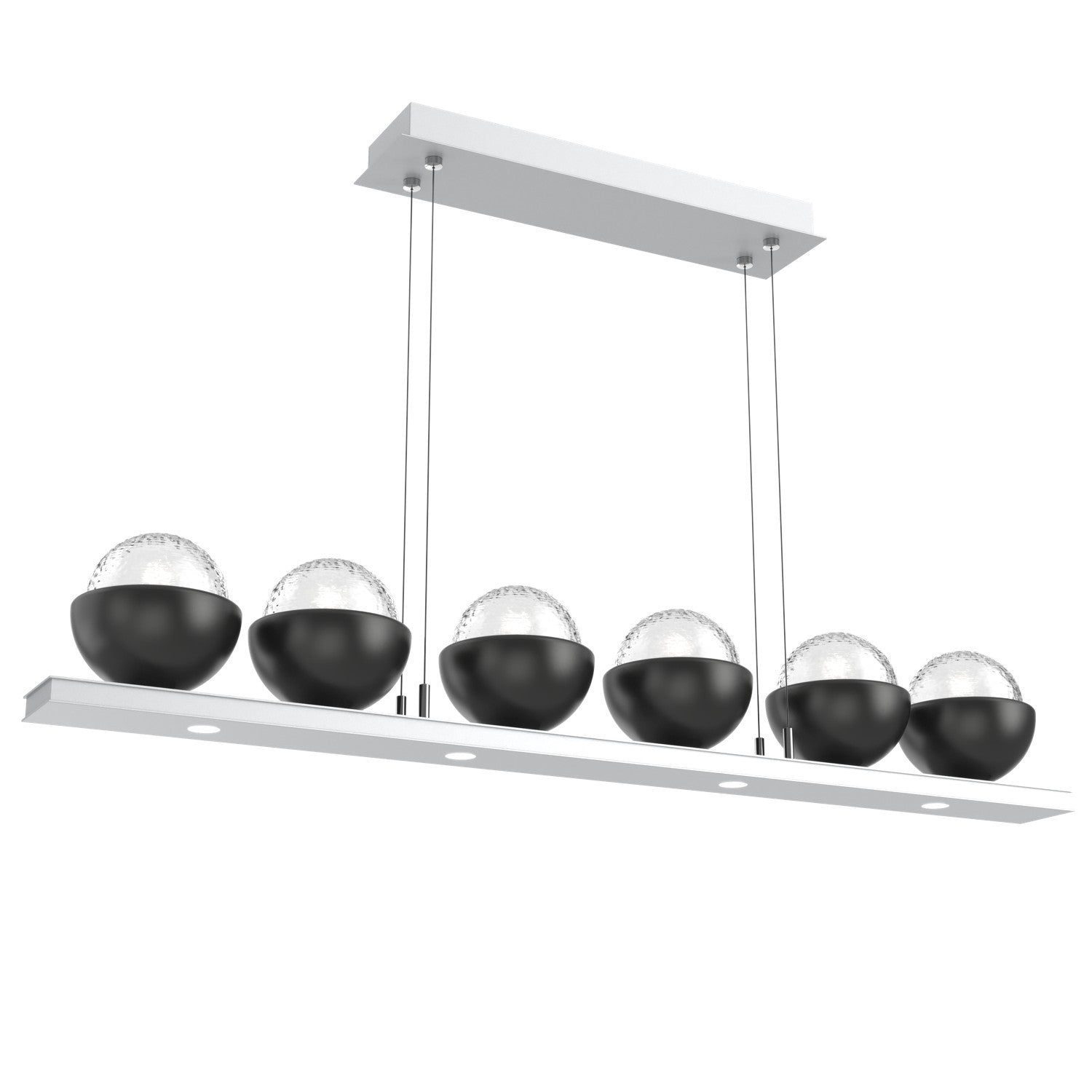 Hammerton Studio - PLB0093-0B-CS-C-CA1-L1-MB - LED Linear Suspension - Cabochon - Classic Silver