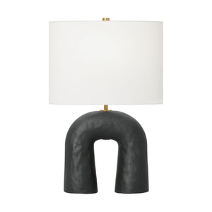Visual Comfort Studio - HT1081RBC1 - One Light Table Lamp - Aura - Rough Black Ceramic