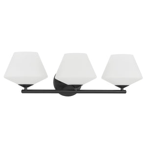 Hunter - 48109 - Three Light Vanity - Celestial Valley - Matte Black