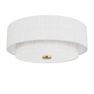 Hunter - 48122 - Two Light Flush Mount - Brookside - Luxe Gold