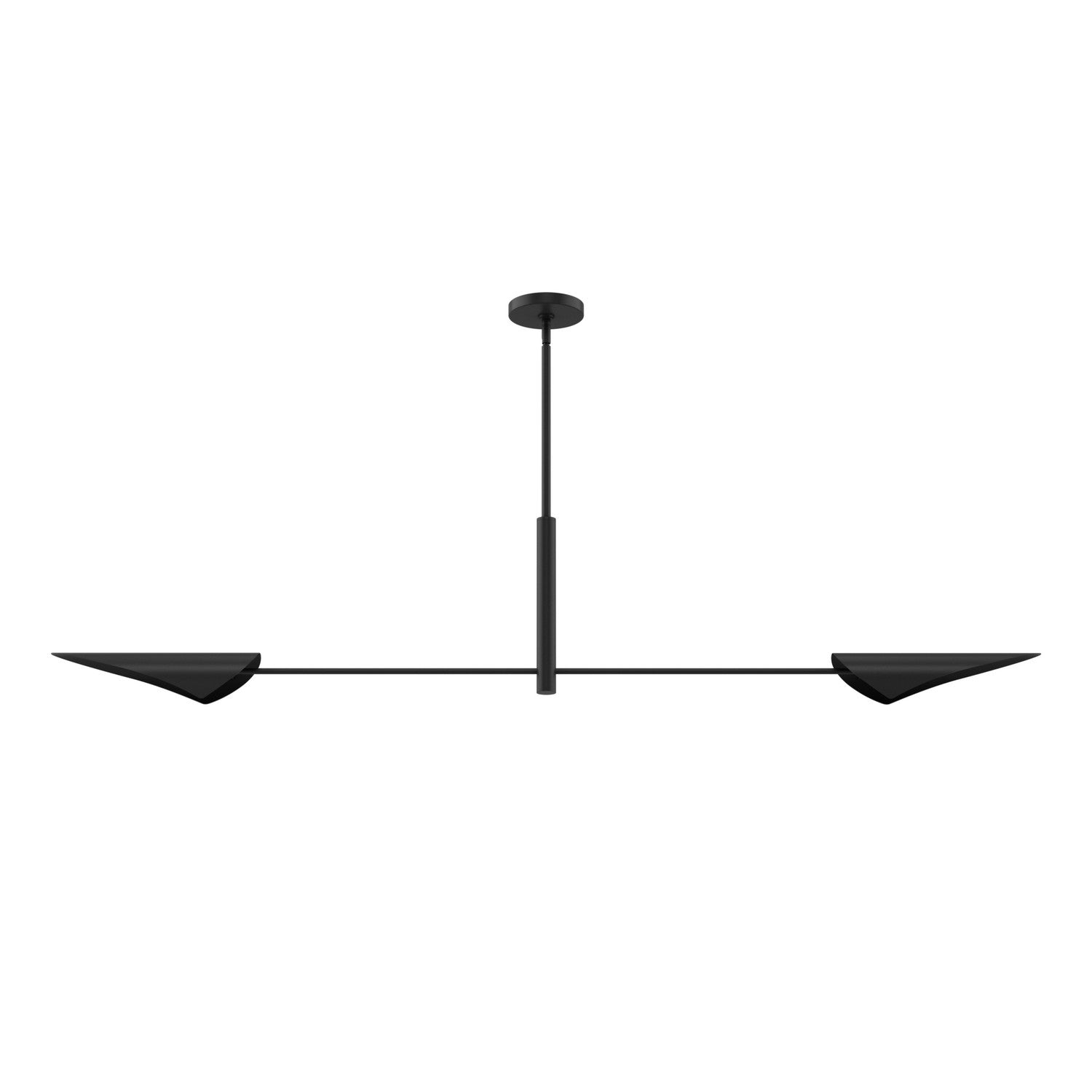 Hunter - 48142 - Two Light Linear Chandelier - Merian - Matte Black
