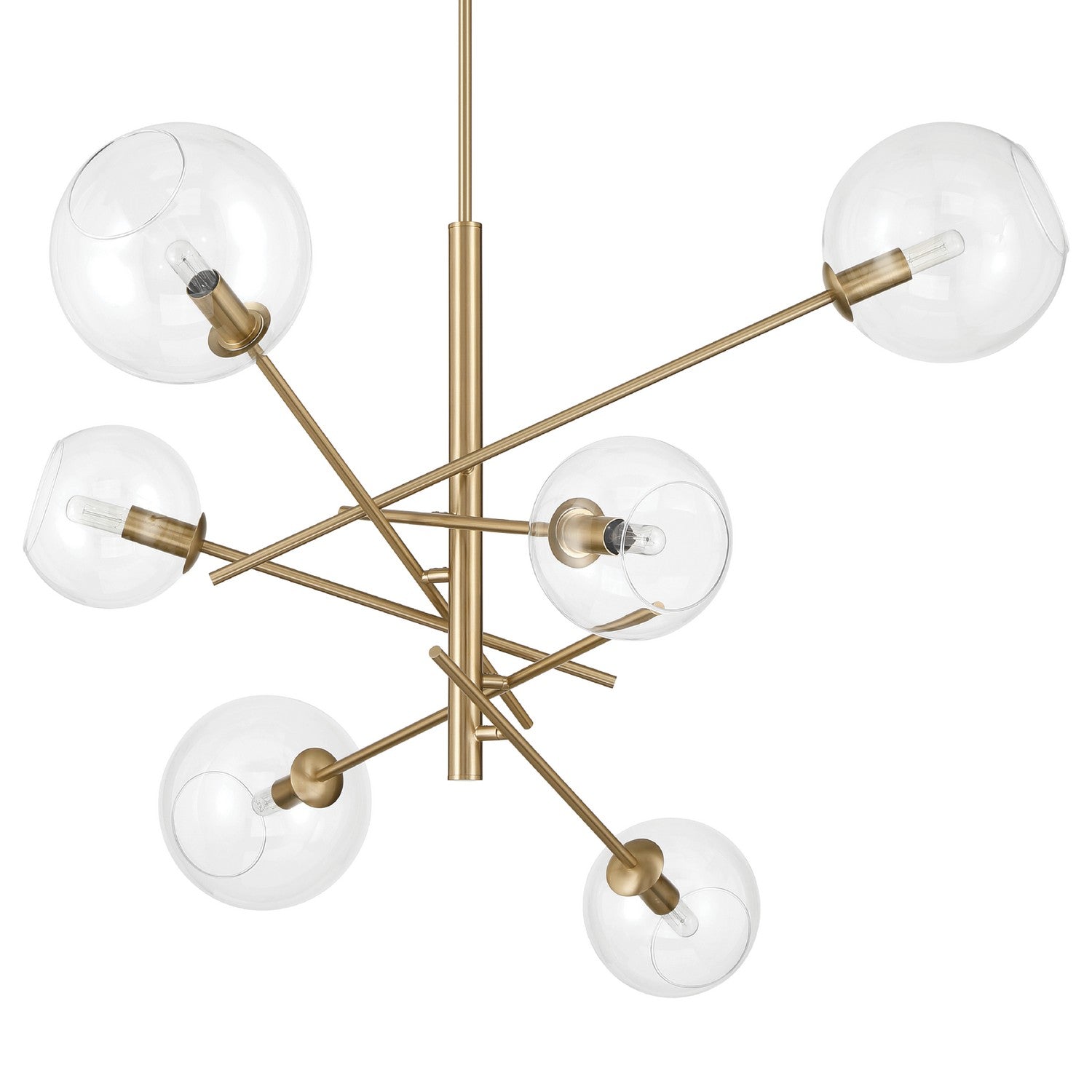 Hunter - 48170 - Six Light Chandelier - Farling - Alturas Gold