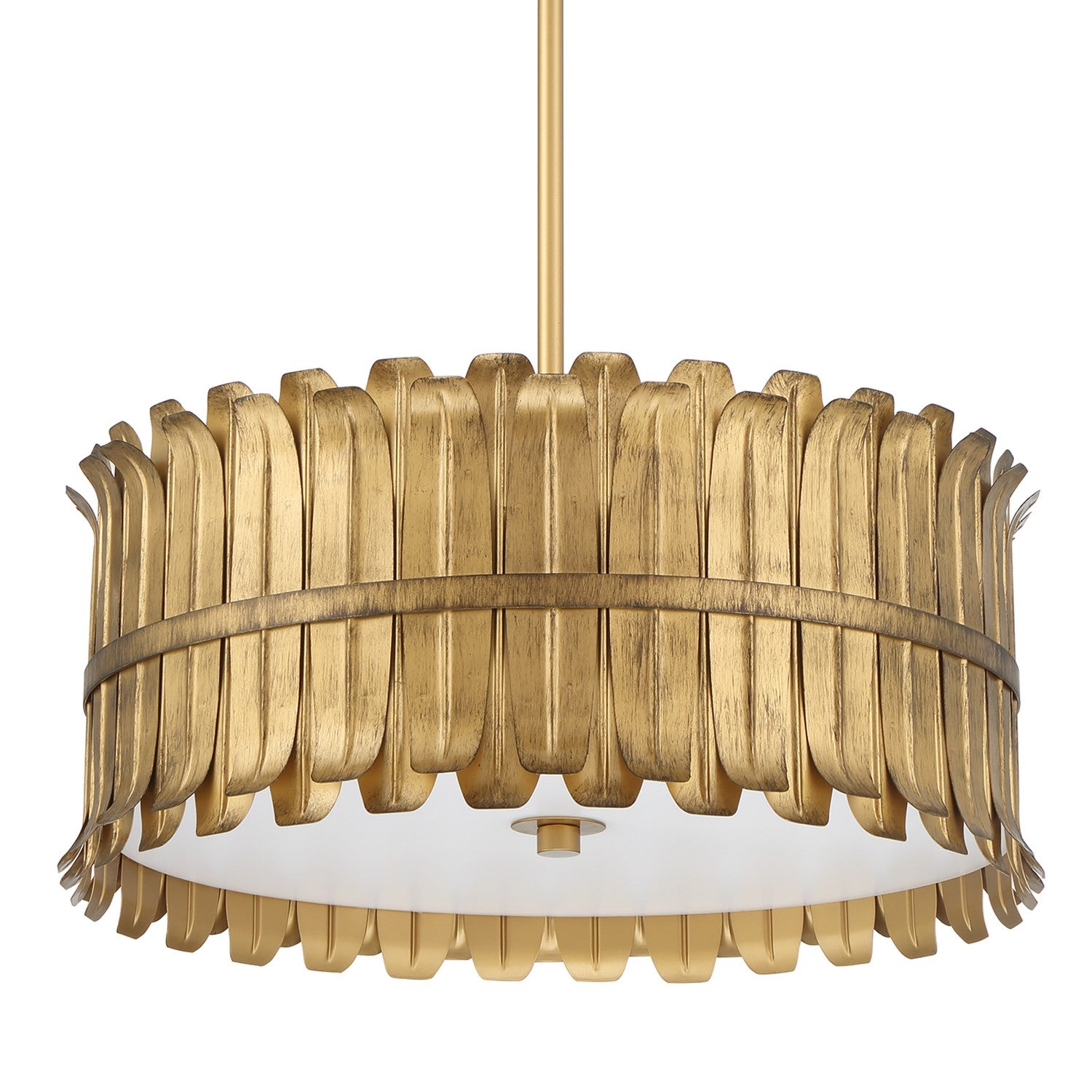 Hunter - 48259 - Three Light Pendant - Valdaz - Brushed Luxe Gold