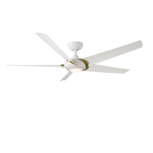 Modern Forms Fans - FR-W2304-62L27SBMW - 62"Ceiling Fan - Lucid - Soft Brass Arms/Matte White