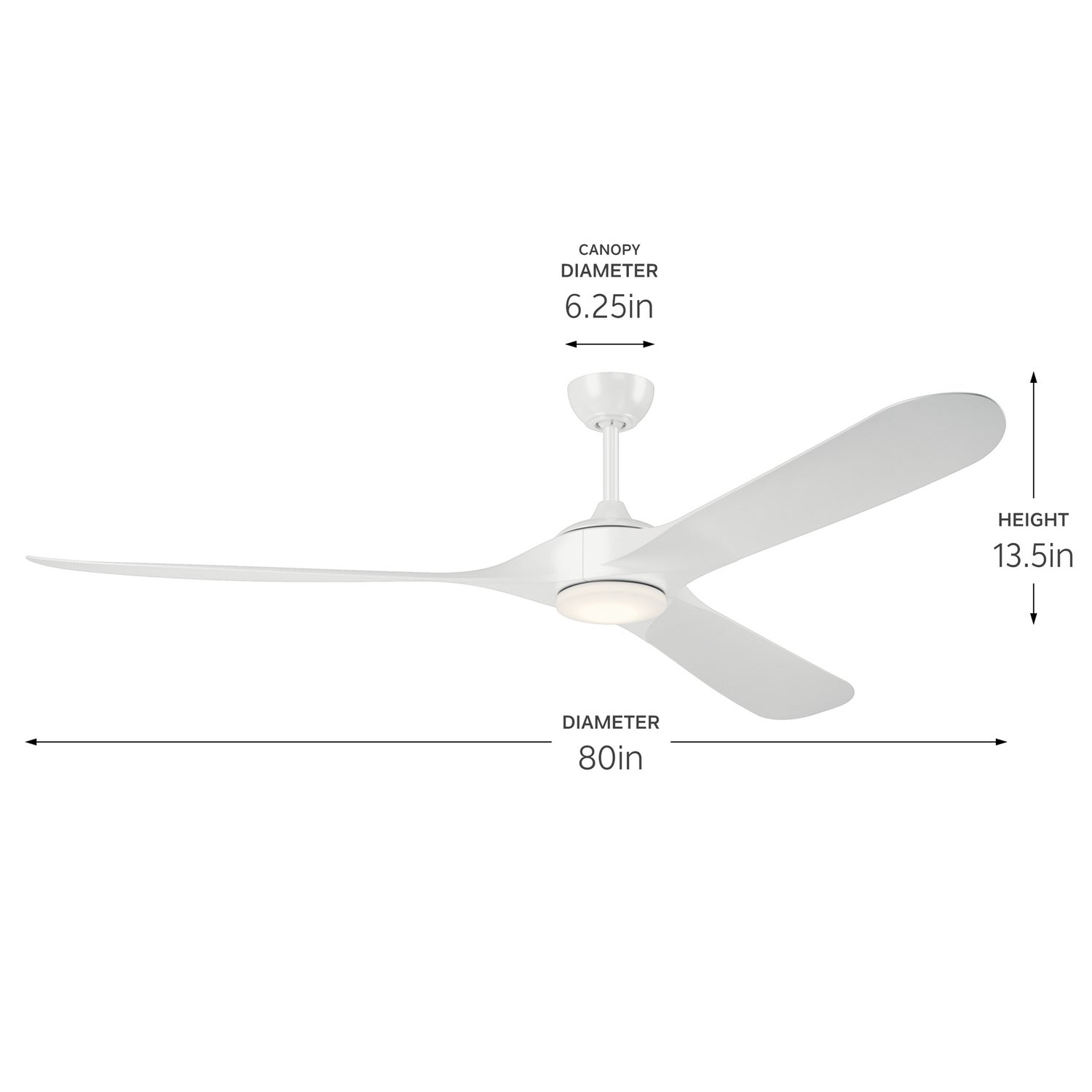 Kichler - 310680WH - 80"Ceiling Fan - Mylo - White