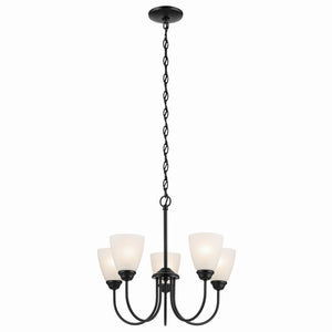 Kichler - 43638BK - Five Light Chandelier - Jolie - Black