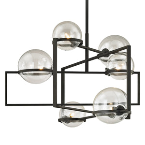Troy Lighting - F6226-TBK - Six Light Chandelier - Elliot - Textured Black