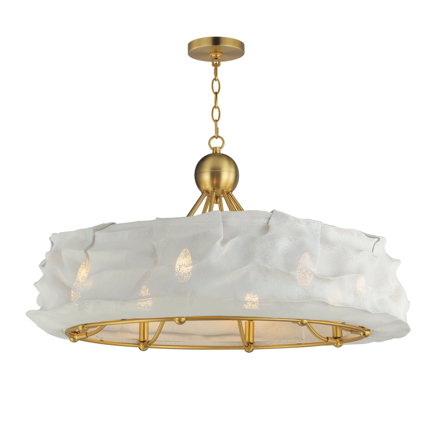 Studio M - SM42408WTNAB - Eight Light Chandelier - Shroud - Natural Aged Brass