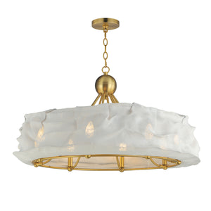 Studio M - SM42408WTNAB - Eight Light Chandelier - Shroud - Natural Aged Brass
