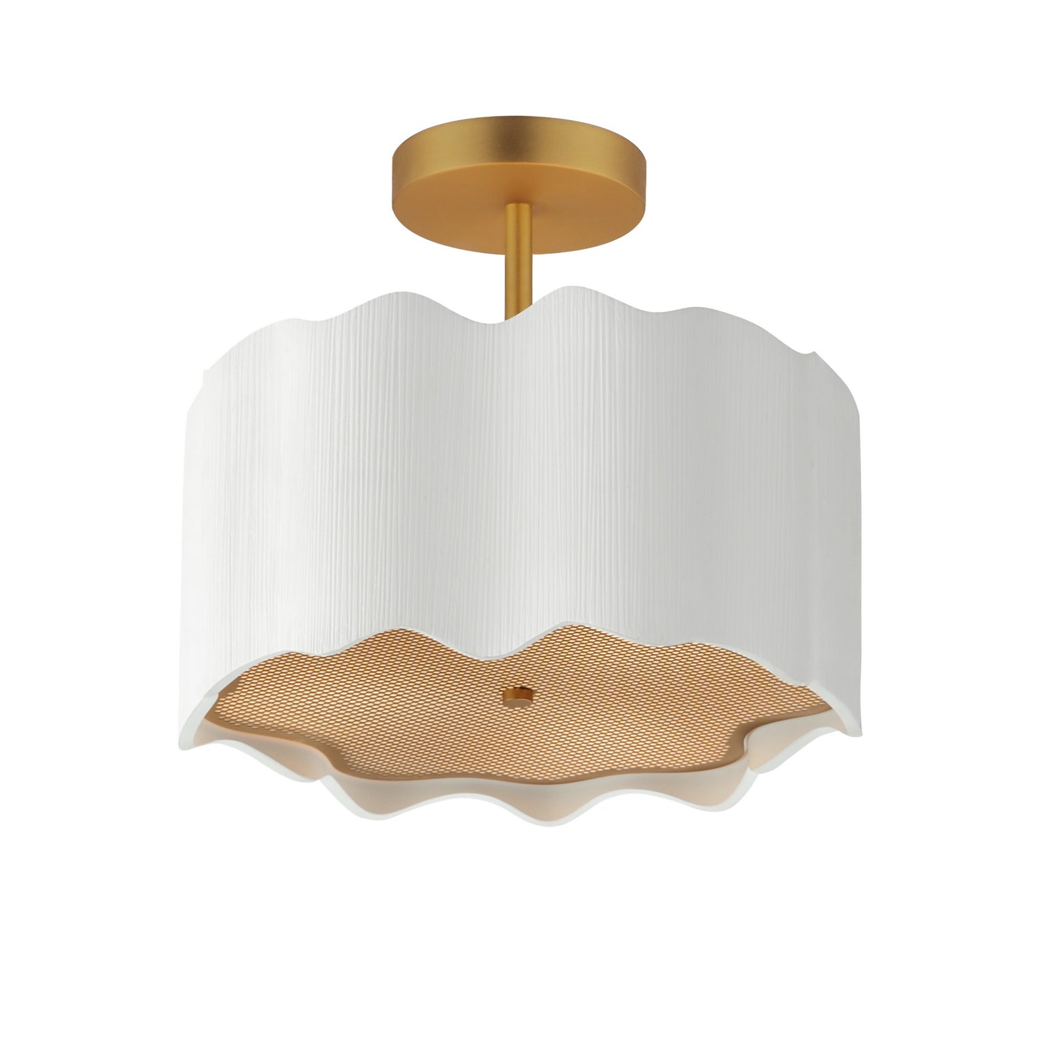 Studio M - SM73880WTGLD - LED Semi-Flush Mount - Curtain Call - White/Gold