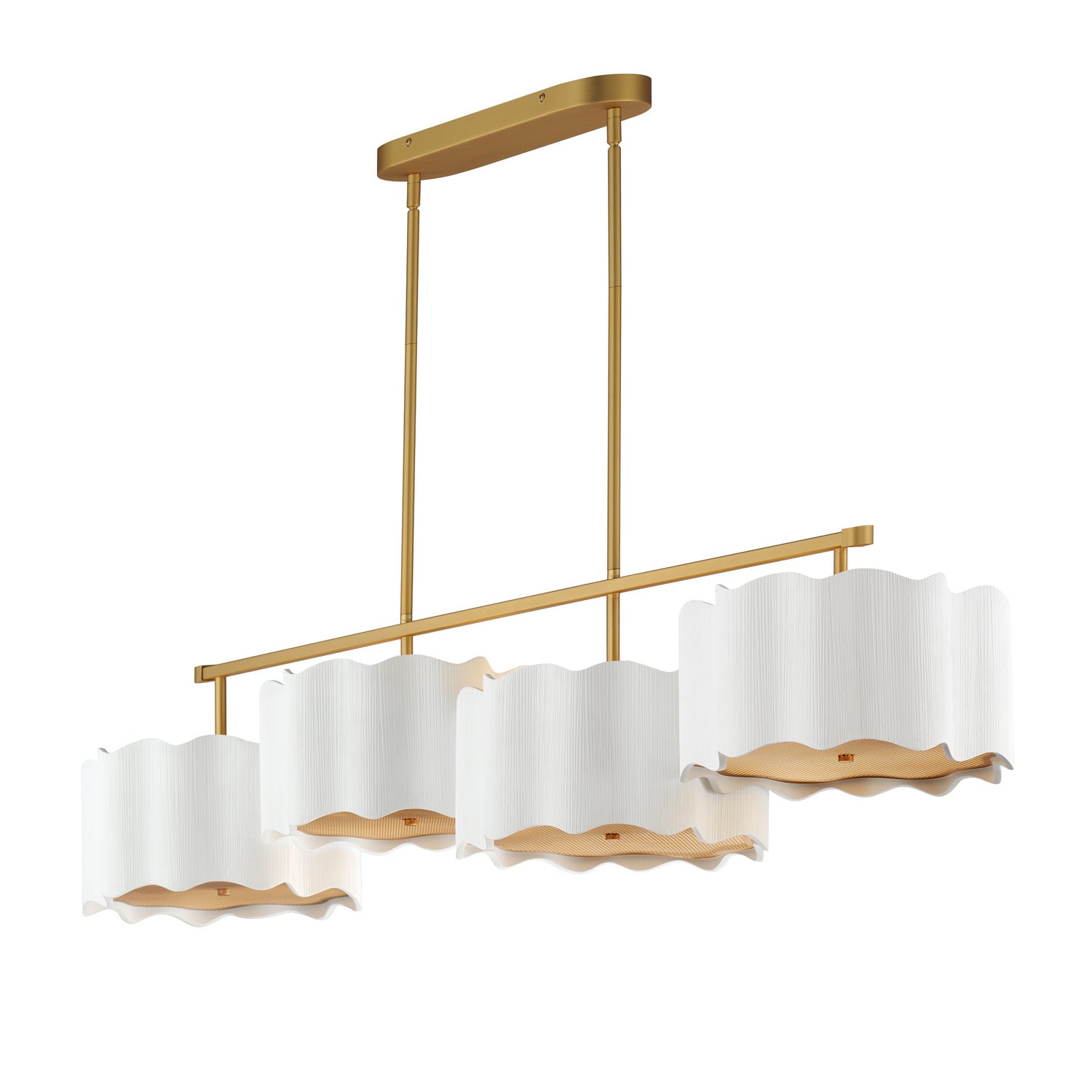 Studio M - SM73884WTGLD - LED Linear Pendant - Curtain Call - White/Gold