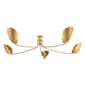 Hudson Valley - 1755-AGB - Five Light Semi Flush Mount - Avondale - Aged Brass
