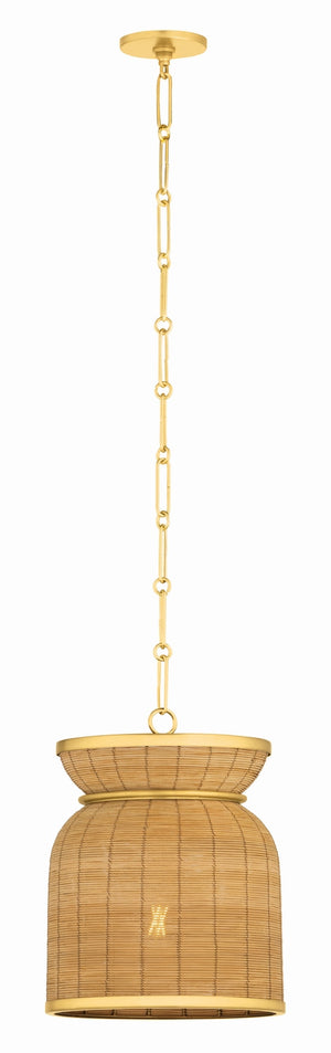 Hudson Valley - 9913-AGB - One Light Pendant - Parkchester - Aged Brass