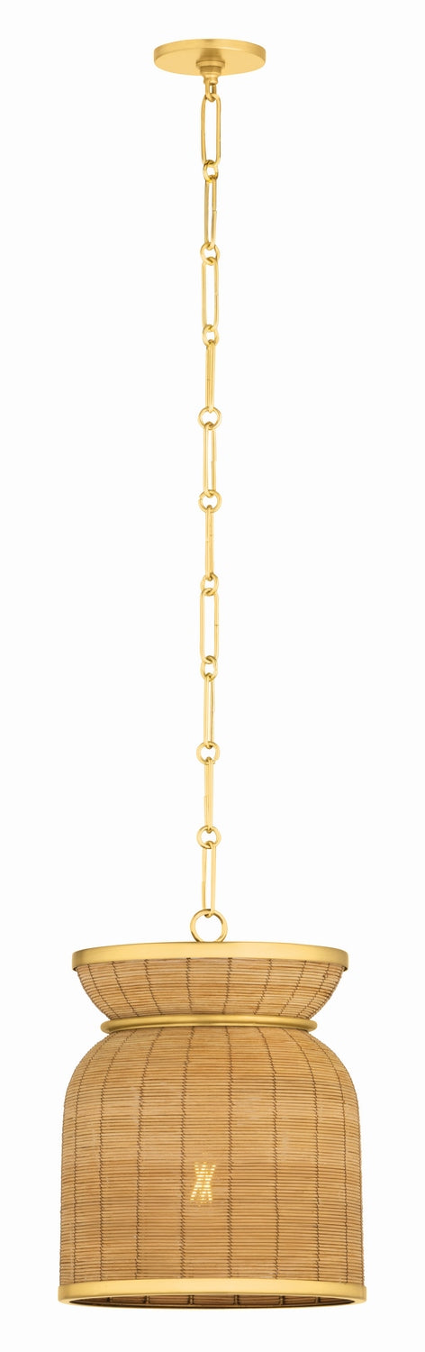 Hudson Valley - 9913-AGB - One Light Pendant - Parkchester - Aged Brass