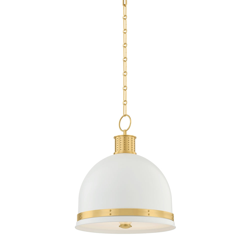Hudson Valley - 2132-AGB/SWH - Two Light Pendant - Briscoe - Aged Brass