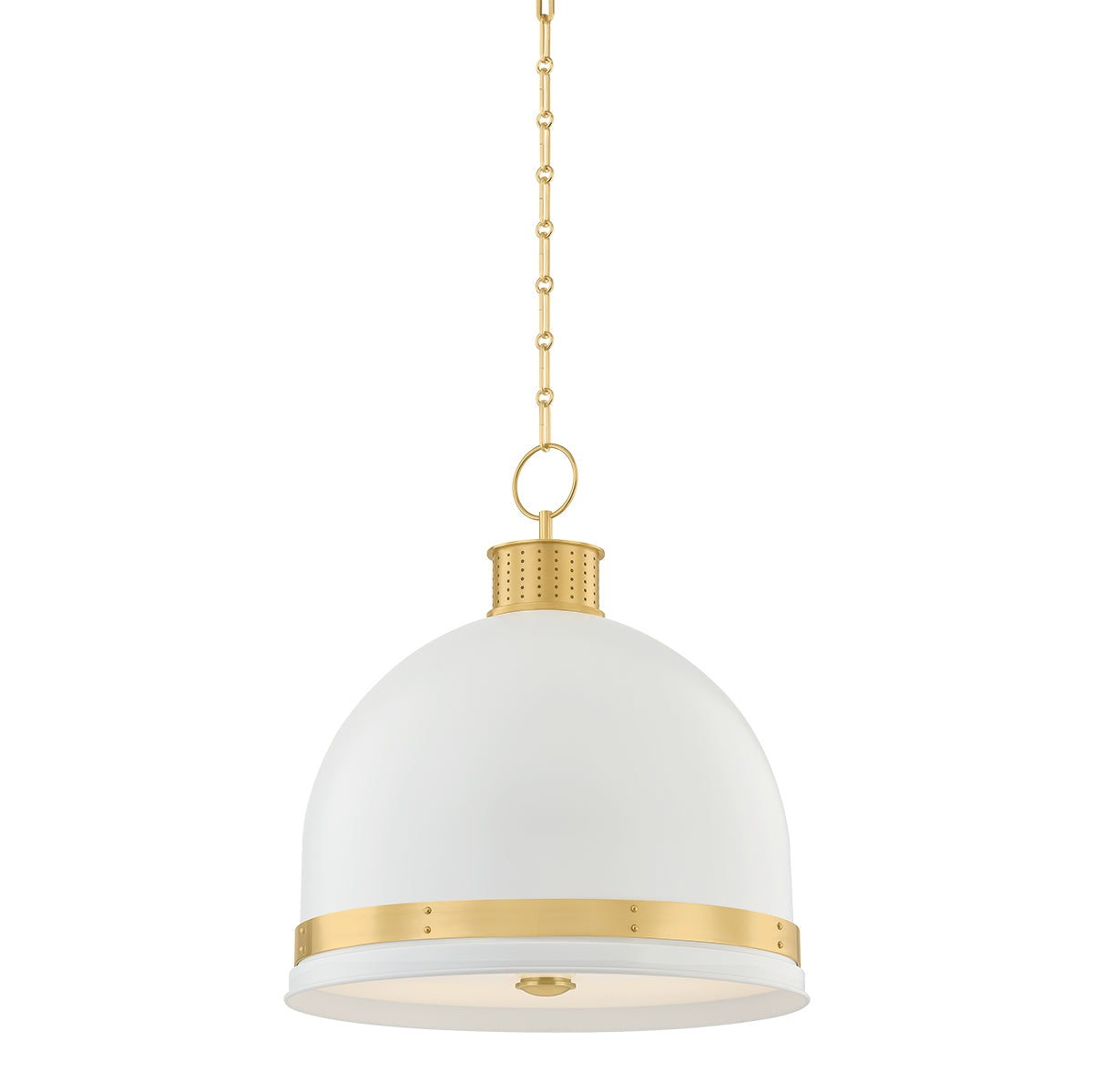 Hudson Valley - 2133-AGB/SWH - Three Light Pendant - Briscoe - Aged Brass