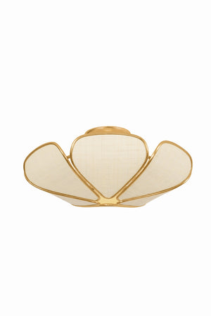 Hudson Valley - 3919-VGL - Three Light Semi Flush Mount - Bayville - Vintage Gold Leaf