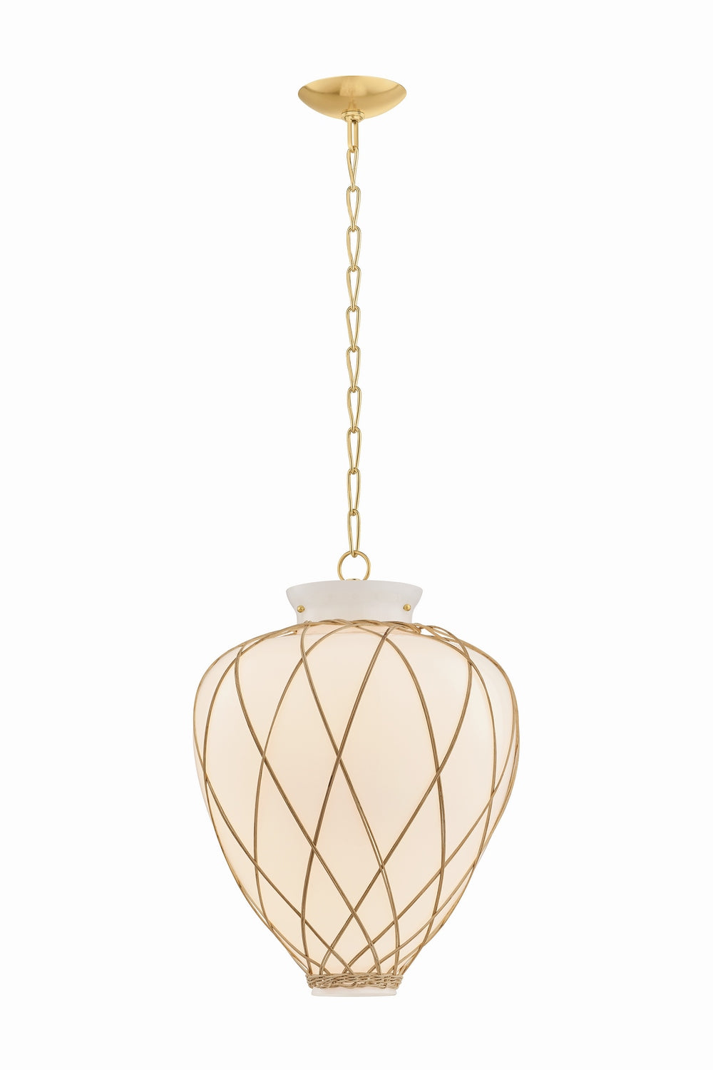 Hudson Valley - 9217-AGB - One Light Pendant - Apple Valley - Aged Brass
