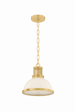 Hudson Valley - 9309-AGB - One Light Pendant - Pinesbridge - Aged Brass