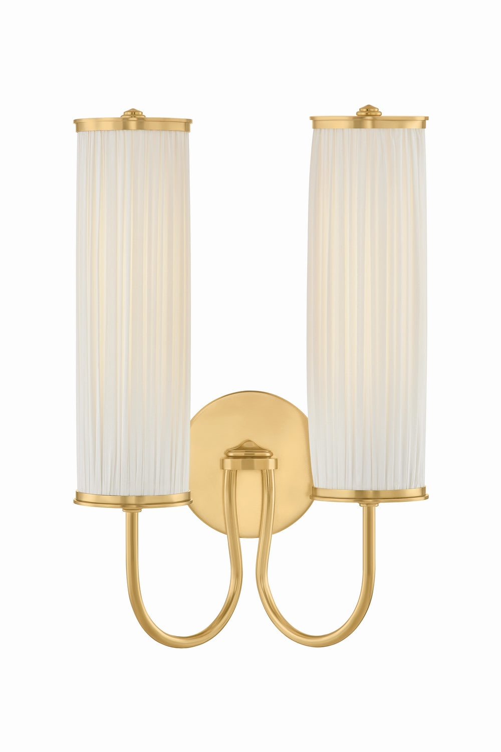 Hudson Valley - AH5017-AGB - Two Light Wall Sconce - Elaine - Aged Brass