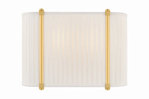 Hudson Valley - AH6308-AGB - Two Light Wall Sconce - Cornell - Aged Brass