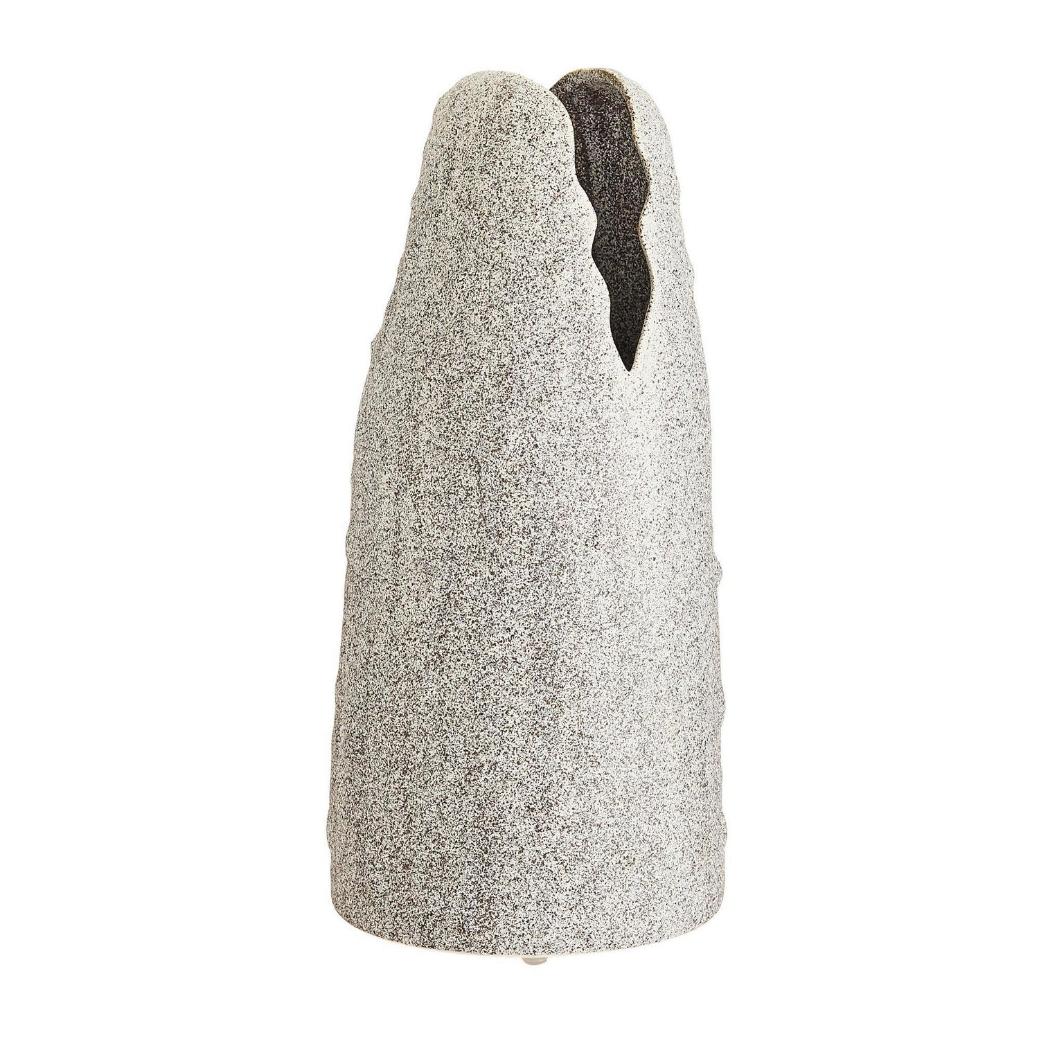 Arteriors - AVC18 - Vase - Livia - White Crackle Charcoal Wash