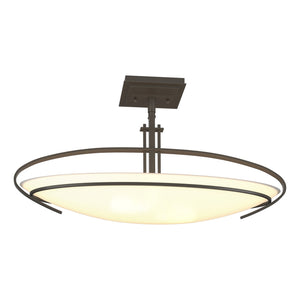 Hubbardton Forge - 124341-SKT-07-GG0089 - Two Light Semi-Flush Mount - Mackintosh - Dark Smoke