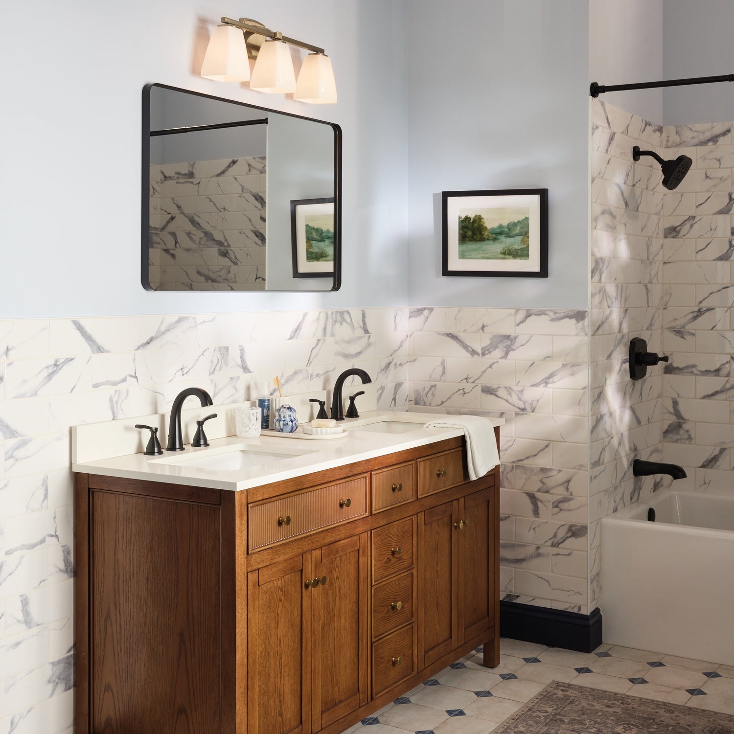Kichler - 55216CPZ - Three Light Bath - Marant - Champagne Bronze