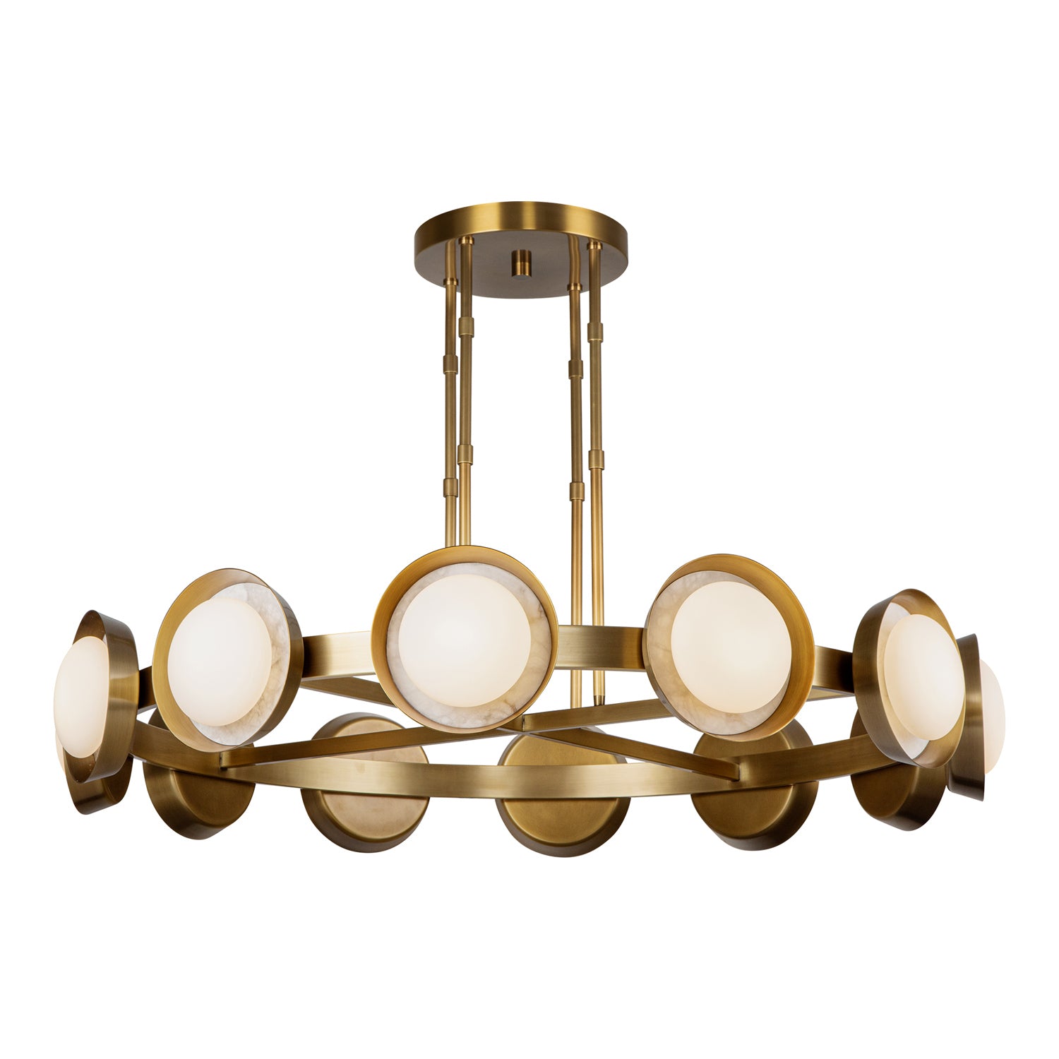 Alora - CH320050VB-UNV - LED Chandelier - Alonso - Vintage Brass