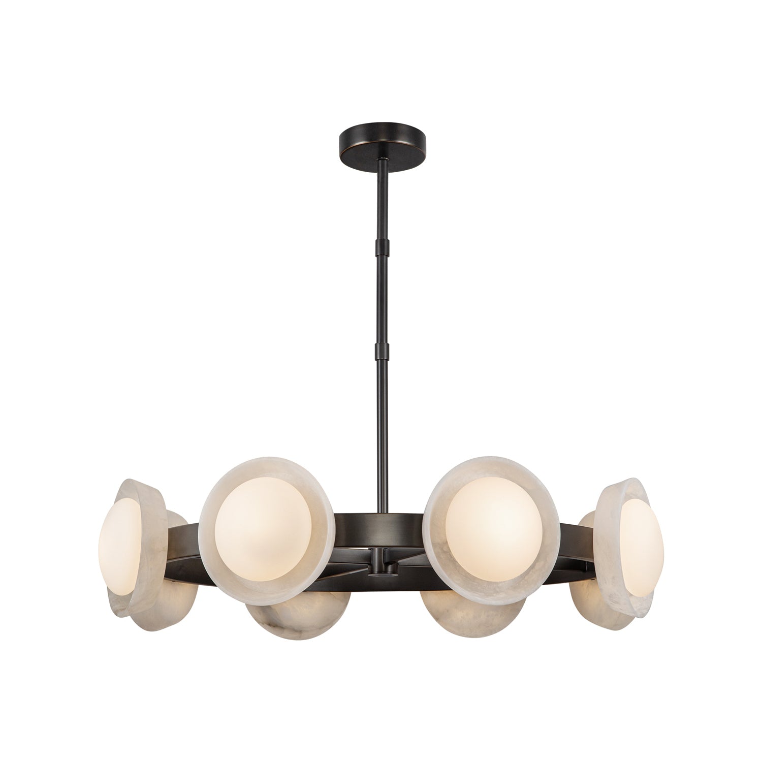 Alora - CH320837UBAR-UNV - LED Chandelier - Alonso - Urban Bronze/Alabaster