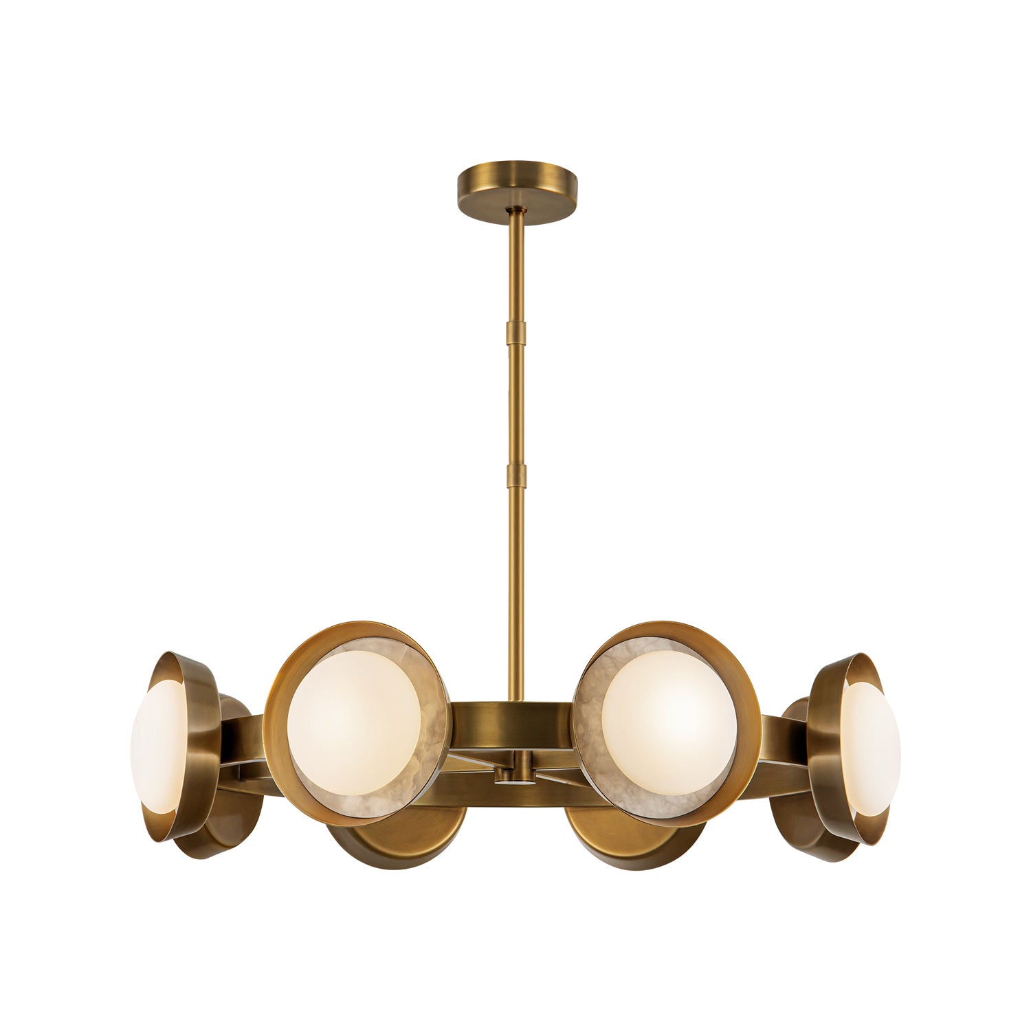 Alora - CH320837VB-UNV - LED Chandelier - Alonso - Vintage Brass