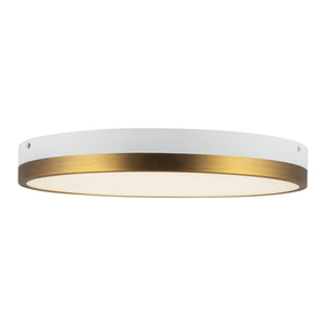 Alora - FM554215AGWH-5CCT - LED Flush Mount - Adelaide - Aged Gold/White