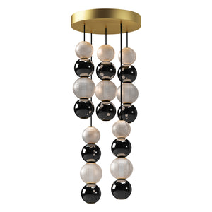 Alora - MP321805NB - LED Pendant - Onyx - Natural Brass