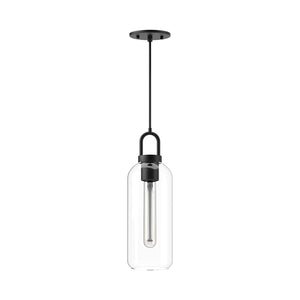 Alora - PD401505MBCL - One Light Pendant - Soji - Clear Glass/Matte Black